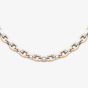 Sterling Silver Rose Gold Plated Two Colour 18 Inch Heavy Oval Link Chain NTN159-S/R