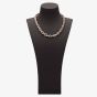 Sterling Silver Rose Gold Plated Two Colour 18 Inch Heavy Pear-Shaped Link Chain NTN180-S/R