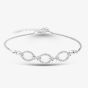 Sterling Silver Pearl Cubic Zirconia Triple Link Bracelet BRW70248FW