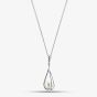 Sterling Silver Freshwater Pearl Teardrop Pendant Necklace PNW70230FW