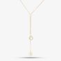 Gold Tone Freshwater Pearl Adjustable Necklace POW70390FW/GP