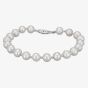 Sterling Silver 7.5-8mm White Freshwater Pearl Bracelet BRW70013FW