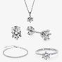 Sterling Silver 6 Claw Cubic Zirconia Jewellery Set ZY00643SET