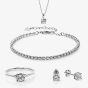 Sterling Silver 4 Claw Cubic Zirconia Jewellery Set ZY00644SET