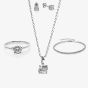 Sterling Silver 4 Claw Cubic Zirconia Jewellery Set ZY00644SET
