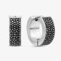 Bourne and Wilde Stainless Steel Reptile Pattern Creole Hoop Earrings OSE-6121S