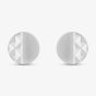 Bourne and Wilde Stainless Steel Round Pyramid Pattern Stud Earrings OSE-687S