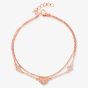 Rosa Lea Heart Double Chain Bracelet BJ-BR212CRRG