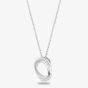 Rosa Lea Pave Frosted Sparkle Intertwined Rings Pendant BJ-P3268RO