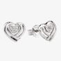 Rosa Lea Pave Wrapped Hearts Stud Earrings BJ-E3132C