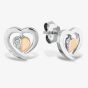 Rosa Lea Floating Heart Stud Earrings BJ-E3247CRG0.5