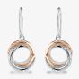 Rosa Lea Pave Intertwined Rings Dropper Earrings BJ-E3268CRG0.5