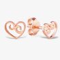 Rosa Lea Filigree Open Heart Stud Earrings AM-2THB008906