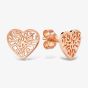 Rosa Lea Open Leaves Heart Stud Earrings AM-2THB010406