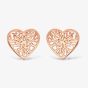 Rosa Lea Open Leaves Heart Stud Earrings AM-2THB010406