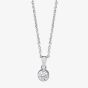 Silver Cubic Zirconia Bezel-set Pendant and Earring Set SET11215