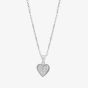 Silver Pavé Heart Pendant and Earring Set SET7305