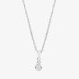 Silver Cubic Zirconia Bezel-set Graduated Pendant and Earring Set SET14071