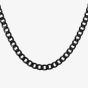 Thomas Henry Mens Black Stainless Steel Diamond Cut Curb Chain USS-707B1.6