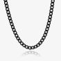 Thomas Henry Mens Black Stainless Steel Diamond Cut Curb Chain USS-707B1.6