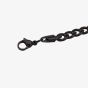 Thomas Henry Mens Black Stainless Steel Diamond Cut Curb Chain USS-707B1.6