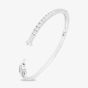 Starbright Silver 3mm Cubic Zirconia Four Claw Set Hinged Bangle BA620(3M) 3A