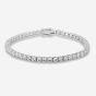 Starbright Silver 3.5mm Round Cubic Zirconia 7.5 Inch Tennis Bracelet B414(3.5M) 7.5~ 3A