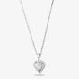 Starbright Silver Heart-cut Cubic Zirconia Halo Pendant THB-03P 3A