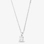 Starbright Silver 6mm Four Claw Square-cut Cubic Zirconia Pendant E304P-6x6M 3A