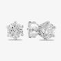 Starbright Silver 6mm Six Claw Round Cubic Zirconia Stud Earrings E2177(6M) 3A