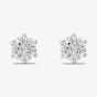 Starbright Silver 6mm Six Claw Round Cubic Zirconia Stud Earrings E2177(6M) 3A