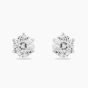 Starbright Silver 8mm Six Claw Cubic Zirconia Stud Earrings E2177(8M) 3A