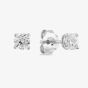 Starbright Silver 4mm Four Claw Cubic Zirconia Stud Earrings E2768(4M) 3A