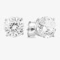 Starbright Silver 8mm Four Claw Cubic Zirconia Stud Earrings E2768(8M) 3A