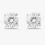 Starbright Silver 8mm Four Claw Cubic Zirconia Stud Earrings E2768(8M) 3A