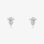 Starbright Silver 3x5mm Pear-Cut Cubic Zirconia Stud Earrings E3127(3X5M) 3A