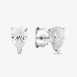 Starbright Silver 5x7mm Pear-Cut Cubic Zirconia Stud Earrings E3127(5X7M) 3A