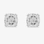 Starbright Silver 6.5mm Cushion-Cut Cubic Zirconia Stud Earrings E3858(6.5X6.5M) 3A