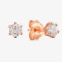 Starbright Rose 4mm Six Claw Cubic Zirconia Stud Earrings E2177(4M) 3A RGP