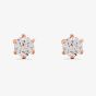 Starbright Rose 4mm Six Claw Cubic Zirconia Stud Earrings E2177(4M) 3A RGP