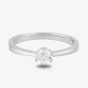 Starbright Silver 4mm Six Claw Round Cubic Zirconia Ring R3227(4M) 3A