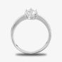 Starbright Silver 5mm Six Claw Round Cubic Zirconia Ring R3227(5M) 3A