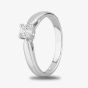 Starbright Silver 4mm Four Claw Round Cubic Zirconia Ring R6025(4M) 3A