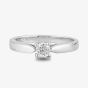 Starbright Silver 4mm Four Claw Round Cubic Zirconia Ring R6025(4M) 3A