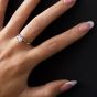 Starbright Silver 5mm Four Claw Round Cubic Zirconia Ring R6025(5M) 3A