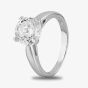 Starbright Silver 8mm Four Claw Round Cubic Zirconia Ring R6025(8M) 3A