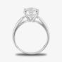 Starbright Silver 8mm Four Claw Round Cubic Zirconia Ring R6025(8M) 3A