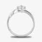 Starbright Silver Four Claw Twist Round Cubic Zirconia Ring R193 3A