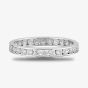 Starbright Silver 2mm Cubic Zirconia Channel Set Full Eternity Ring R4179(2M) 3A
