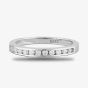 Starbright Silver 2mm Cubic Zirconia Channel Set Half Eternity Ring R4179(2M) 1/3 3A